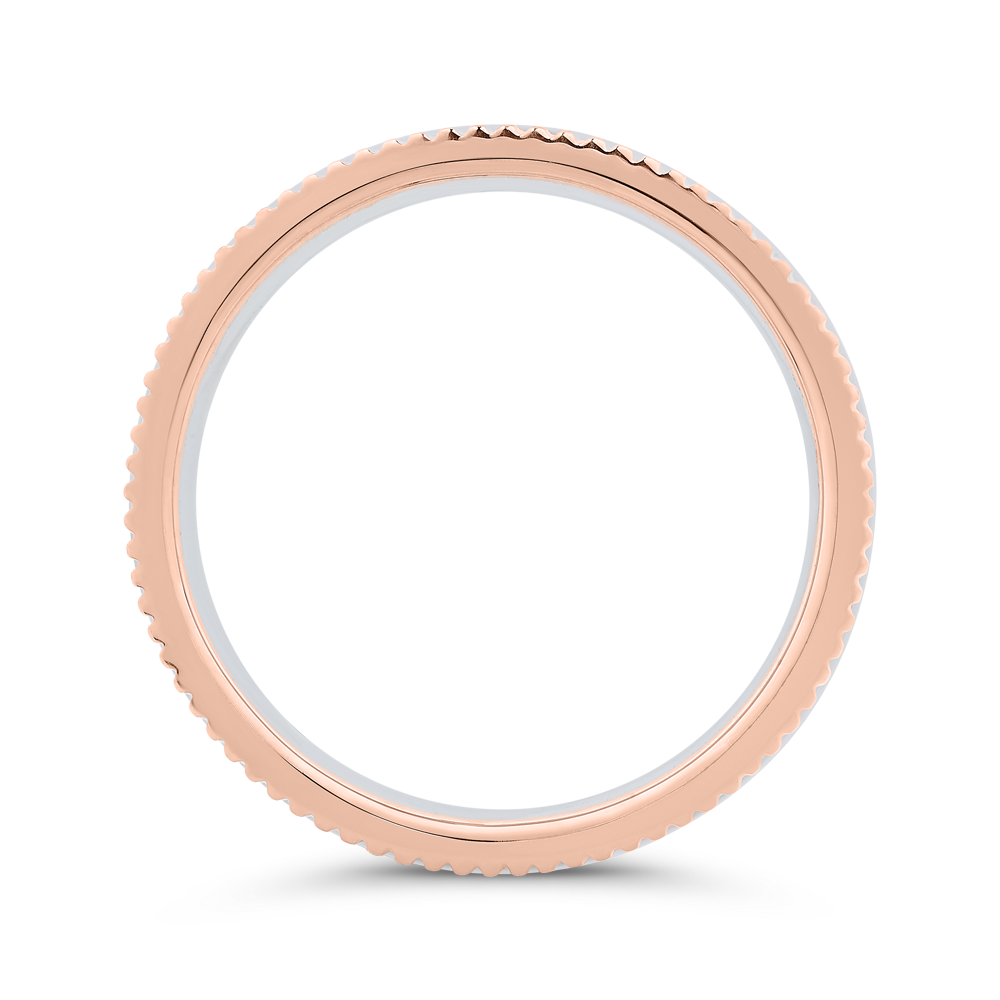 14K Two Tone Gold Men's Band