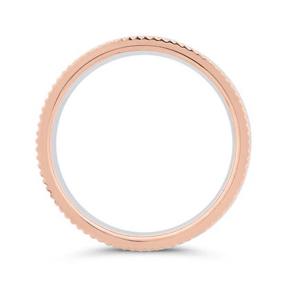 14K Two Tone Gold Men's Band