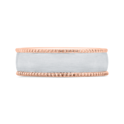14K Two Tone Gold Men's Band