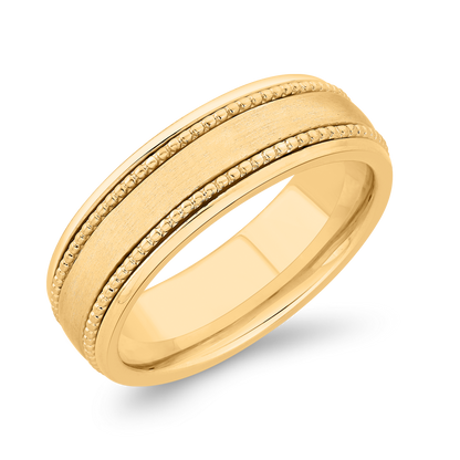 14K Yellow Gold Men's Band