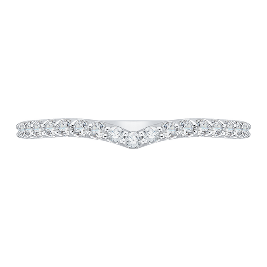 Round Diamond Wedding Band in 14K White Gold