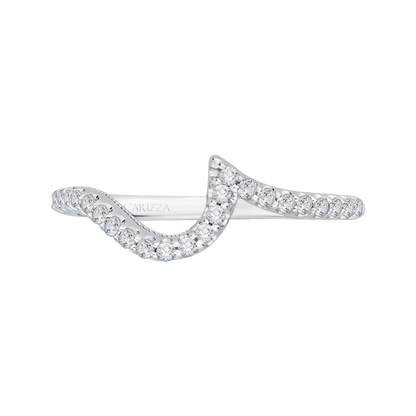 Round Diamond Wedding Band in 14K White Gold
