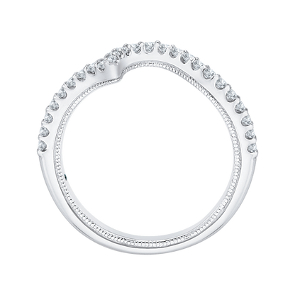 Round Diamond Wedding Band in 14K White Gold