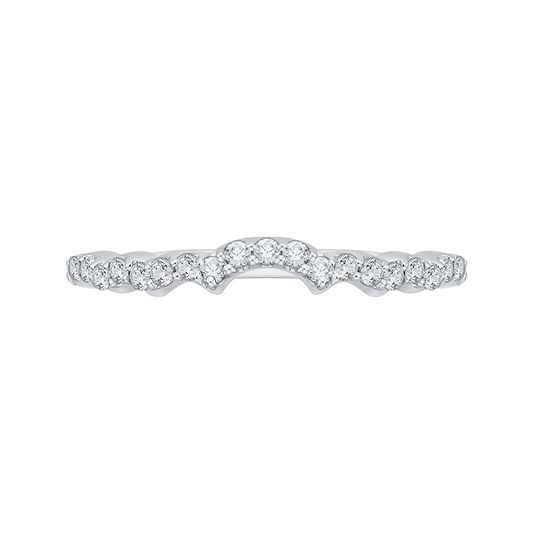 Round Diamond Wedding Band in 14K White Gold