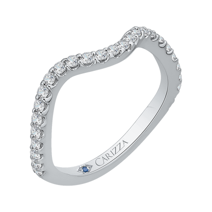 Round Diamond Wedding Band in 14K White Gold