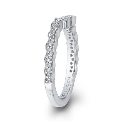 Round Diamond Wedding Band in 14K White Gold