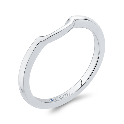 Plain Wedding Band in 14K White Gold