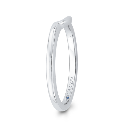 Plain Wedding Band in 14K White Gold