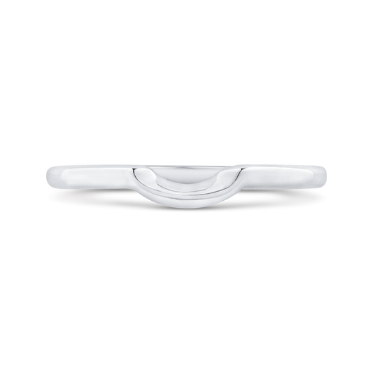 Plain Wedding Band in 14K White Gold