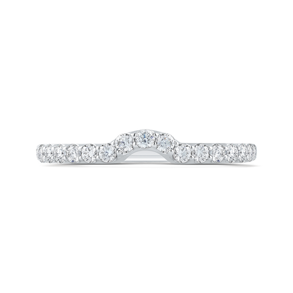 Round Diamond Wedding Band in 14K White Gold