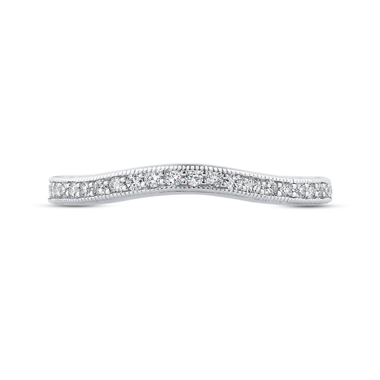 Round Diamond Wedding Band in 14K White Gold