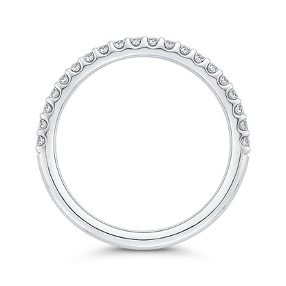 Half-Eternity Round Diamond Wedding Band in 14K White Gold