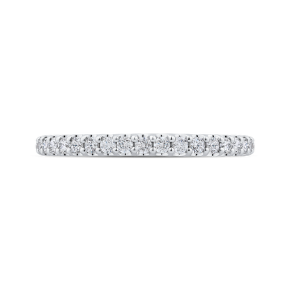 Half-Eternity Round Diamond Wedding Band in 14K White Gold
