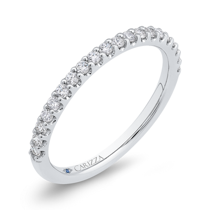 Half-Eternity Round Diamond Wedding Band in 14K White Gold