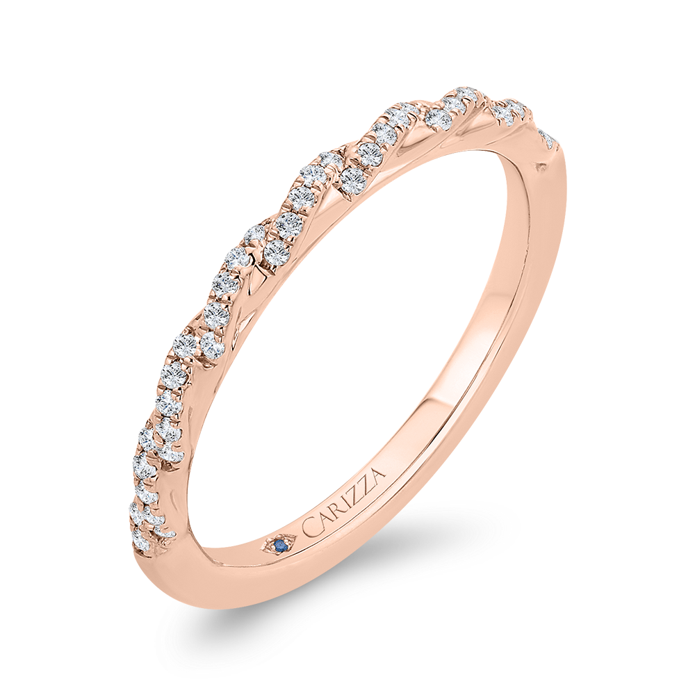 Diamond Wedding Band in 14K Rose Gold