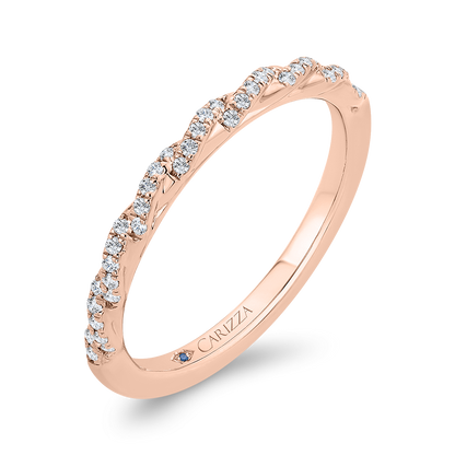 Diamond Wedding Band in 14K Rose Gold