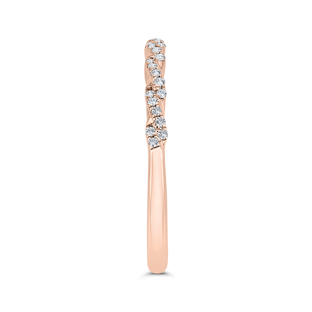 Diamond Wedding Band in 14K Rose Gold