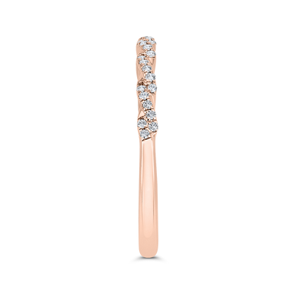 Diamond Wedding Band in 14K Rose Gold