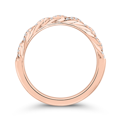 Diamond Wedding Band in 14K Rose Gold