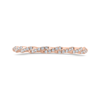 Diamond Wedding Band in 14K Rose Gold