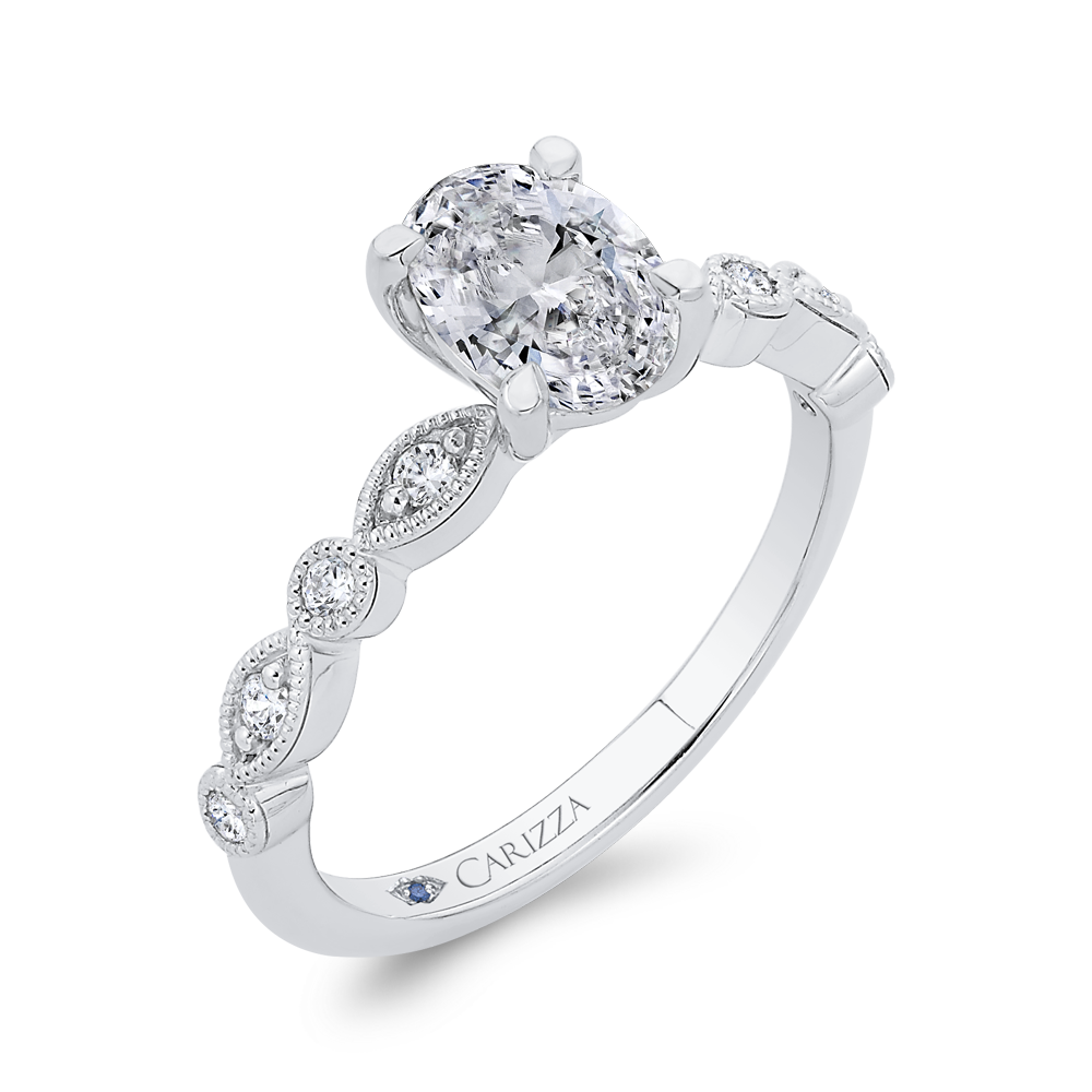 Diamond Engagement Ring in 14K White Gold (Semi-Mount)