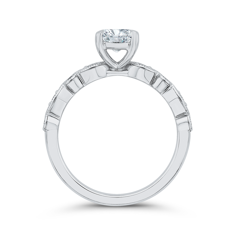 Diamond Engagement Ring in 14K White Gold (Semi-Mount)