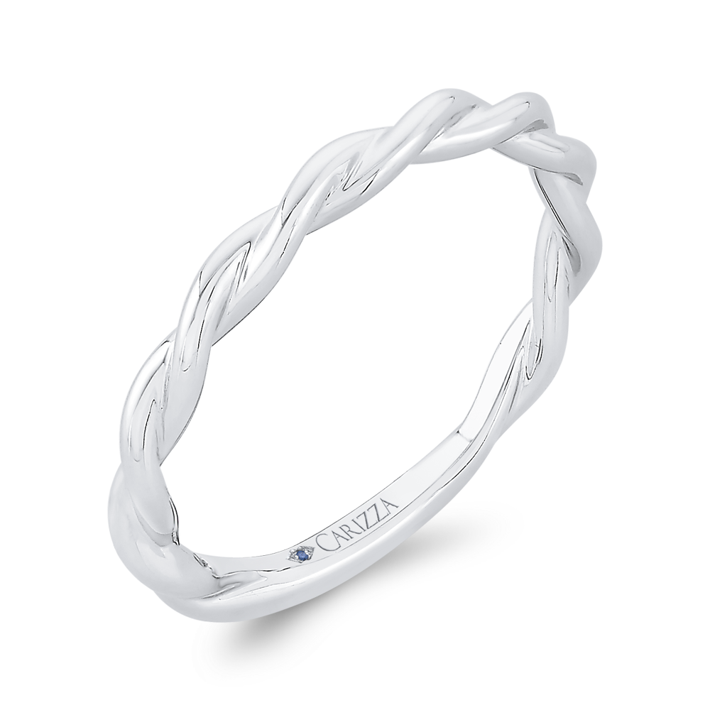 Plain Wedding Band in 14K White Gold
