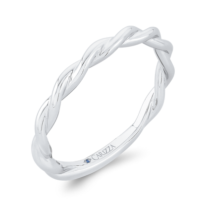 Plain Wedding Band in 14K White Gold