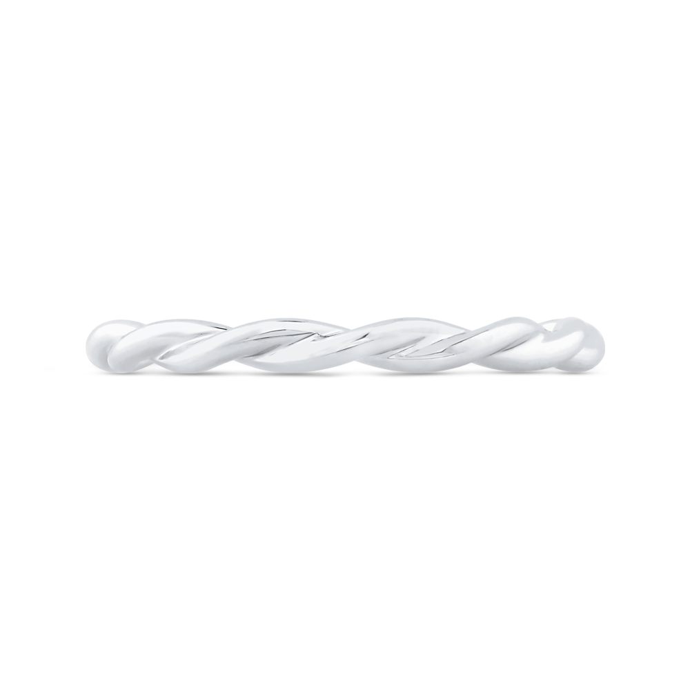 Plain Wedding Band in 14K White Gold