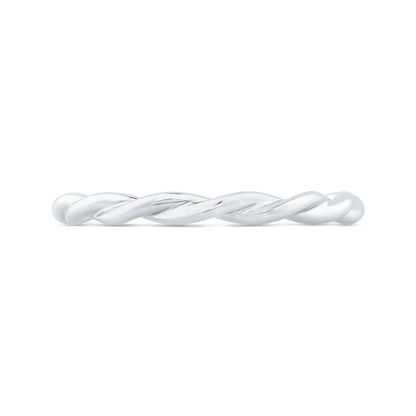 Plain Wedding Band in 14K White Gold