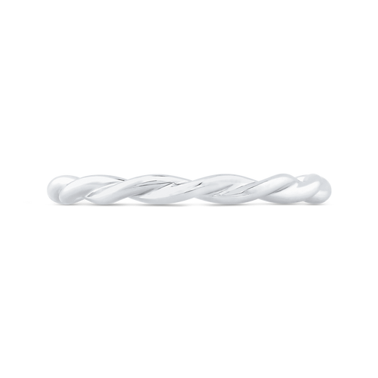 Plain Wedding Band in 14K White Gold