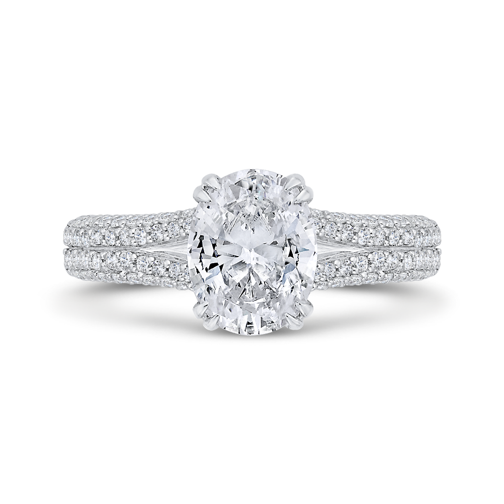 Diamond Engagement Ring in 14K White Gold (Semi-Mount)