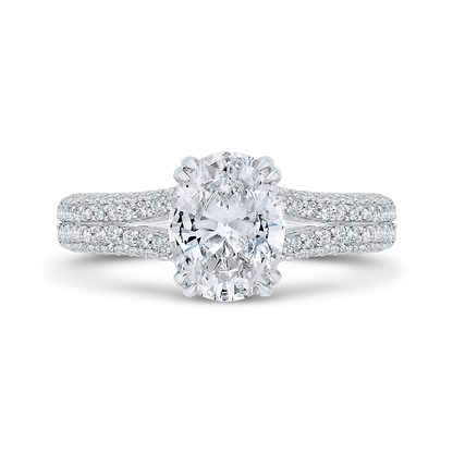 Diamond Engagement Ring in 14K White Gold (Semi-Mount)