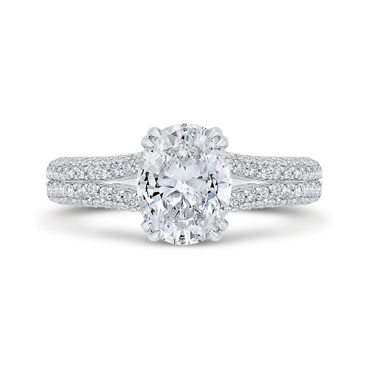 Diamond Engagement Ring in 14K White Gold (Semi-Mount)