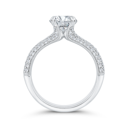 Diamond Engagement Ring in 14K White Gold (Semi-Mount)