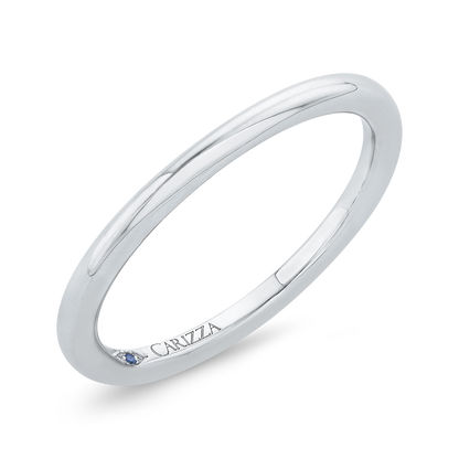Plain Wedding Band in 14K White Gold