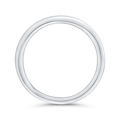 Plain Wedding Band in 14K White Gold