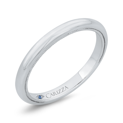 Plain Wedding Band in 14K White Gold
