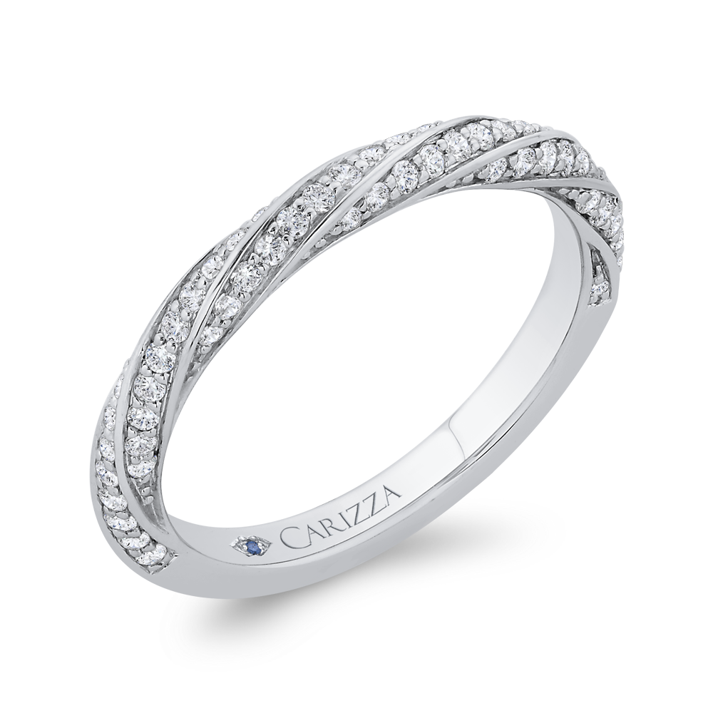 Diamond Wedding Band in 14K White Gold