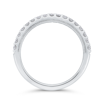 Diamond Wedding Band in 14K White Gold