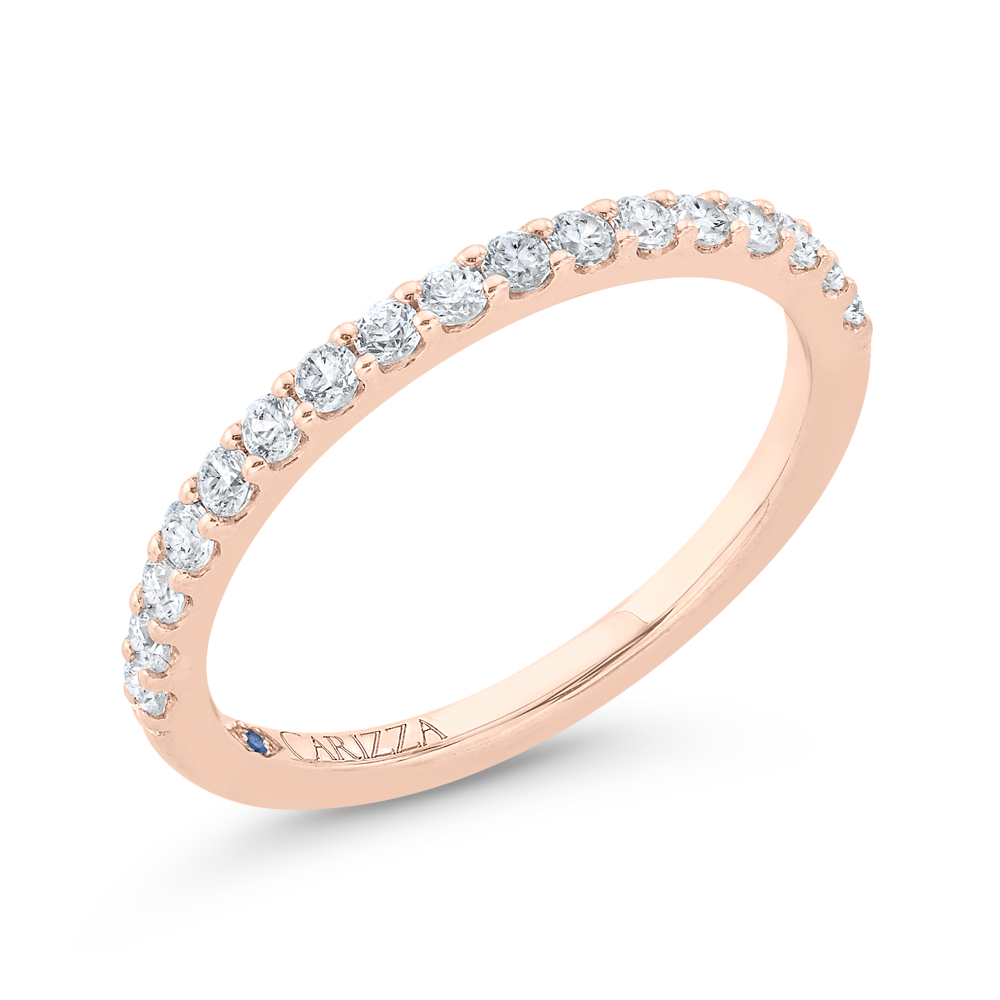 Diamond Wedding Band in 14K Rose Gold