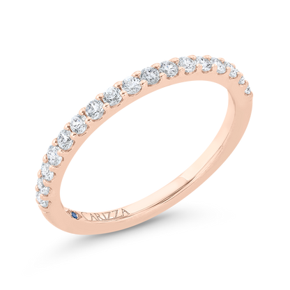 Diamond Wedding Band in 14K Rose Gold