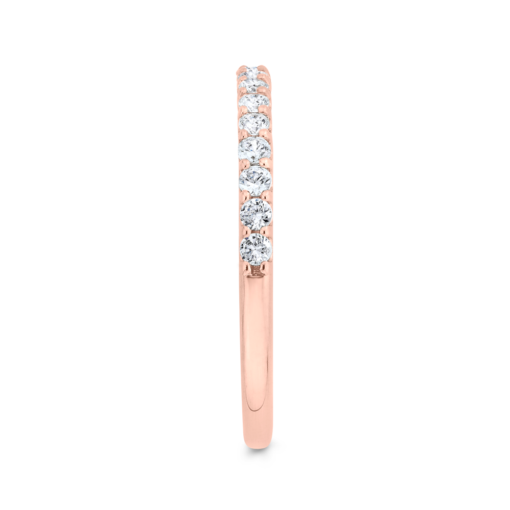 Diamond Wedding Band in 14K Rose Gold