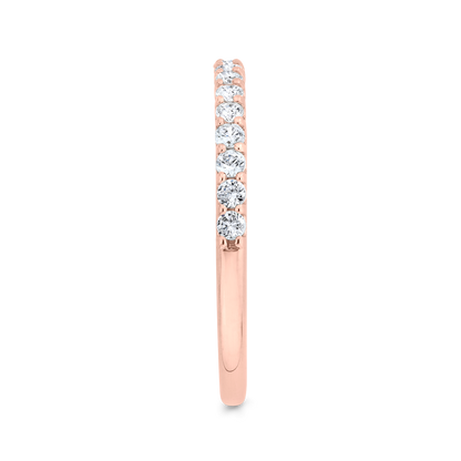 Diamond Wedding Band in 14K Rose Gold