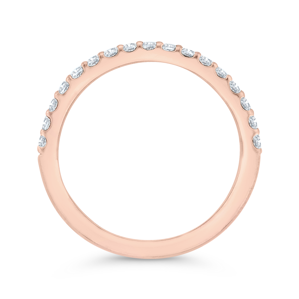 Diamond Wedding Band in 14K Rose Gold