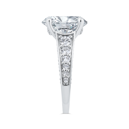 14K White Gold Diamond Engagement Ring (Semi-Mount)