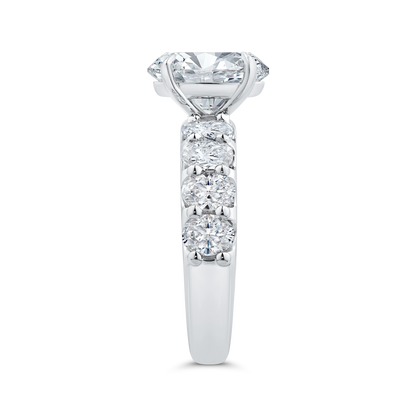 14K White Gold Diamond Engagement Ring (Semi-Mount)