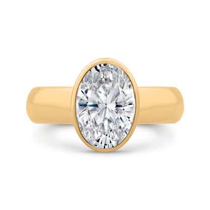 14K Yellow Gold Diamond Engagement Ring (Semi-Mount)