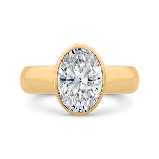14K Yellow Gold Diamond Engagement Ring (Semi-Mount)