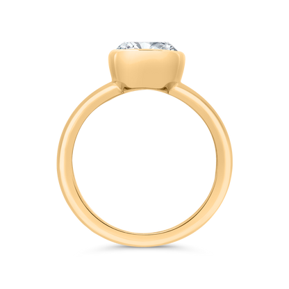 14K Yellow Gold Diamond Engagement Ring (Semi-Mount)